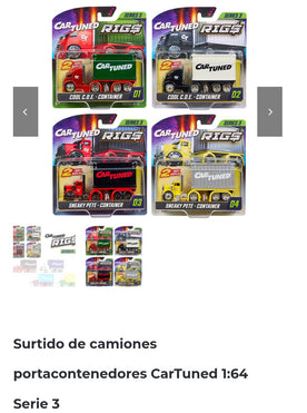 Car Tuned Container Rigs Series 3 set of 4 cars