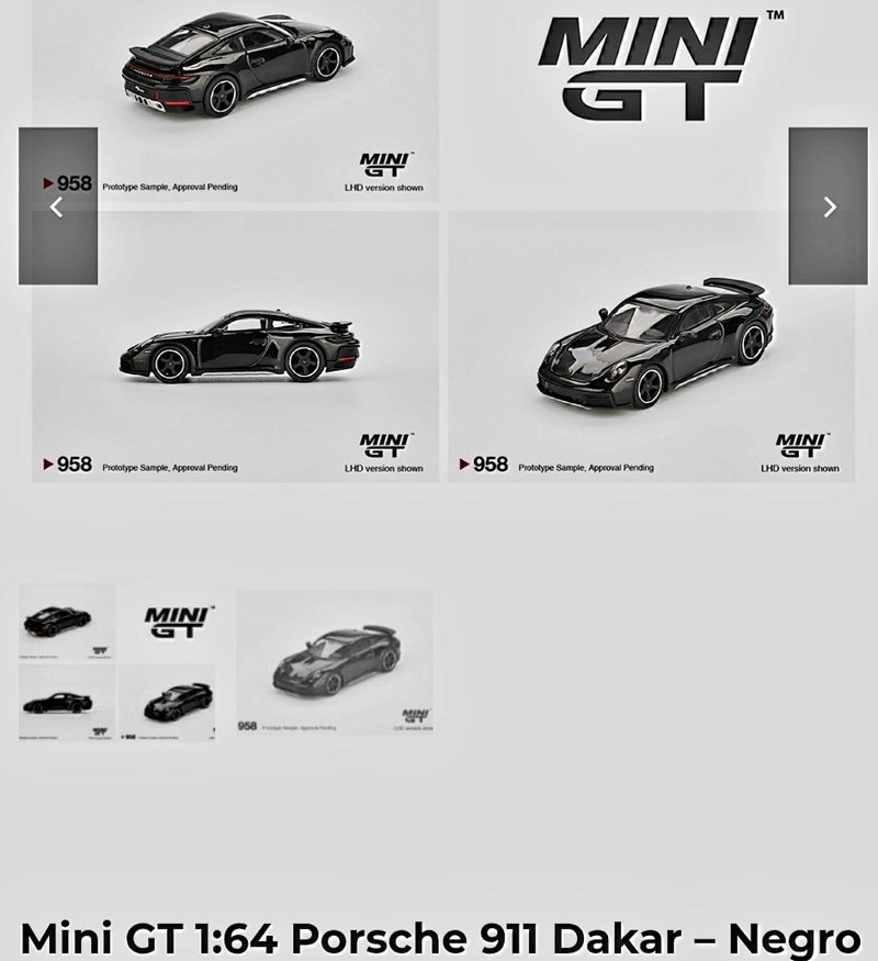 Mini GT 1.64 Porche 911 Dark Black
