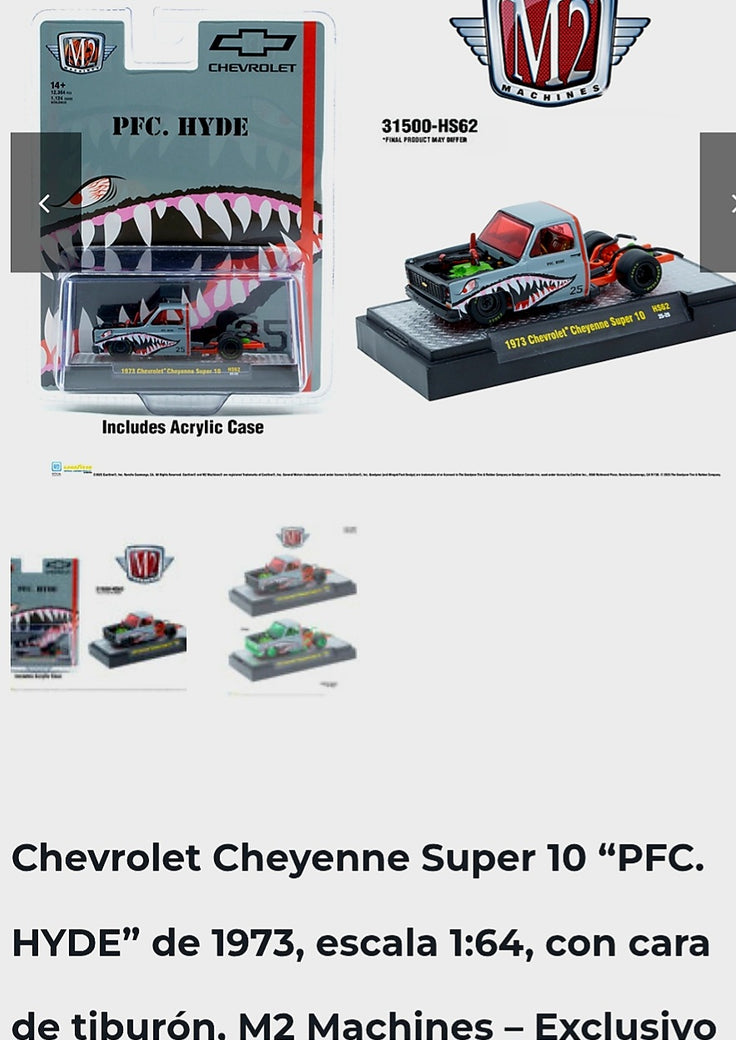 M2 1.64 Chevy 1974 Cheyenne S 10 PFC HYDE SIL