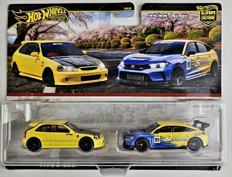 Hot wheels premium 1.64 Car Culture 2-Packs Honda Civic Type R