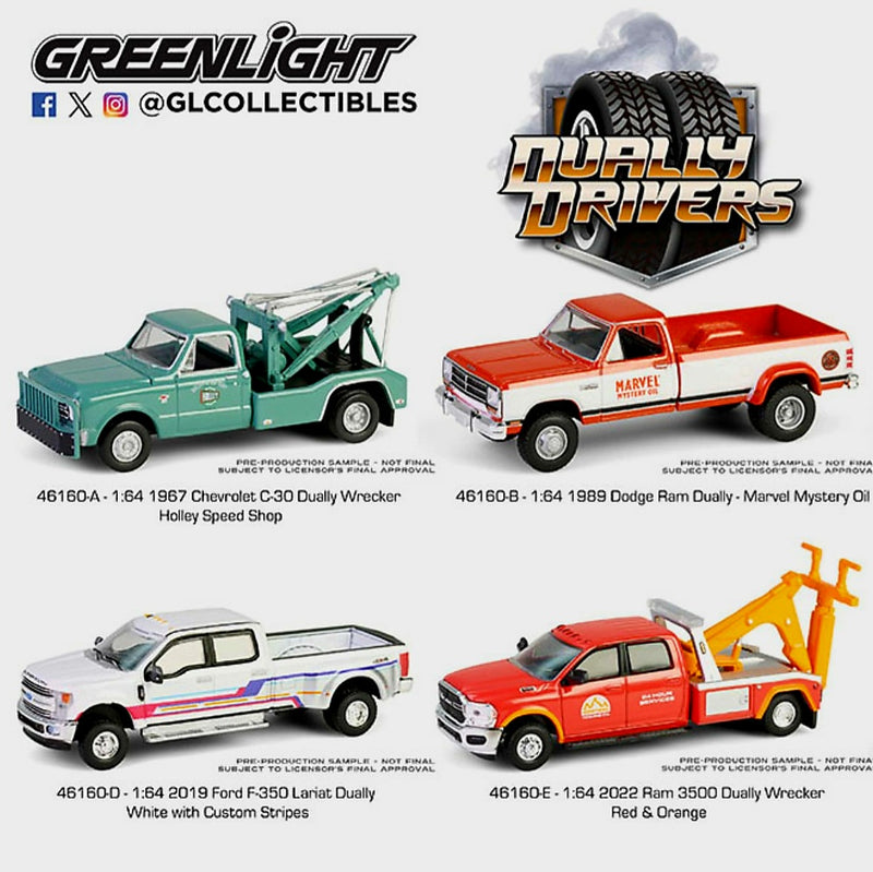 Greenlight 1.64 series 16 Dually Drivers set 6 trucks