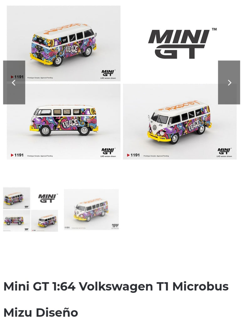 Mini GT 1.64 Volkswagen T1 Microbus Mizu