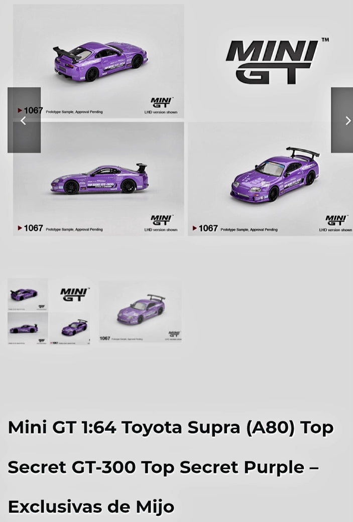 Mini GT 1.64 Toyota Supra Top Secret purple