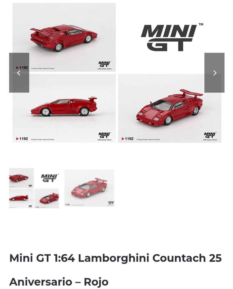 Mini GT 1.64 Lamborghini Countach 25th Aniversary