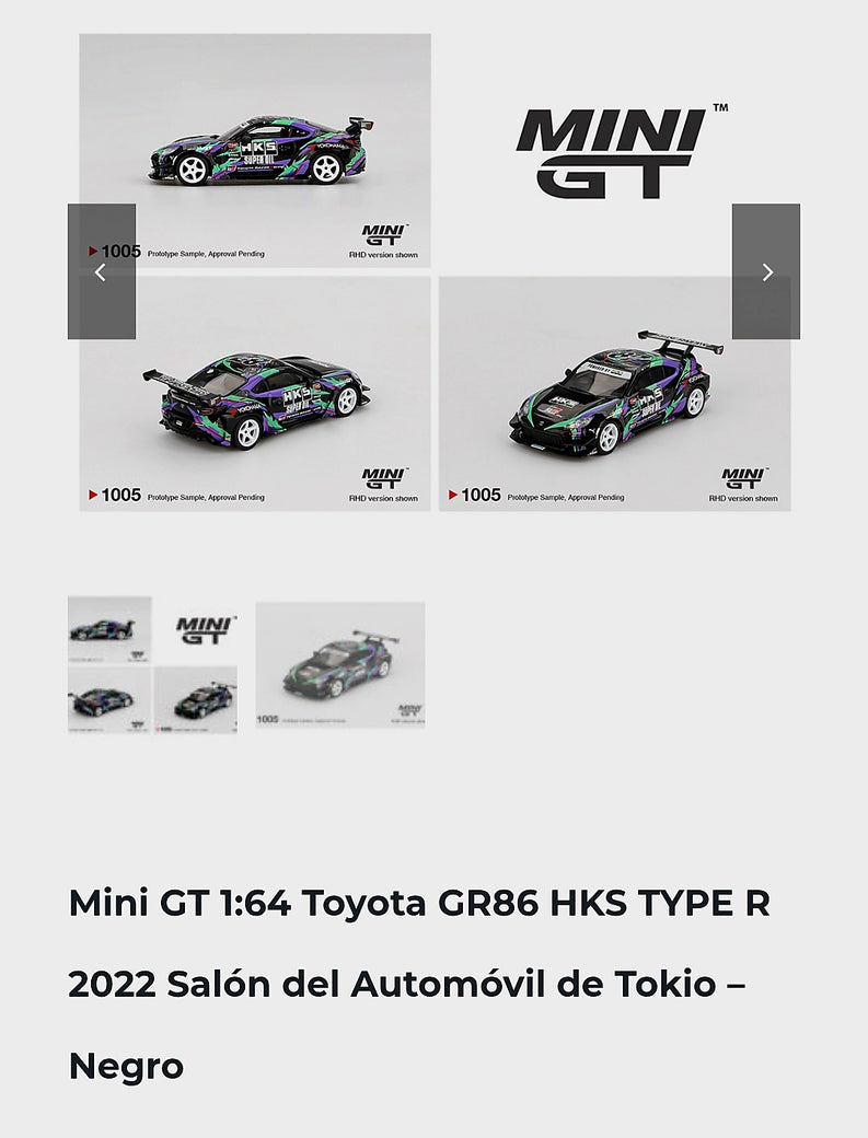 Mini GT 1.64 Toyota GR86 HKS Type R