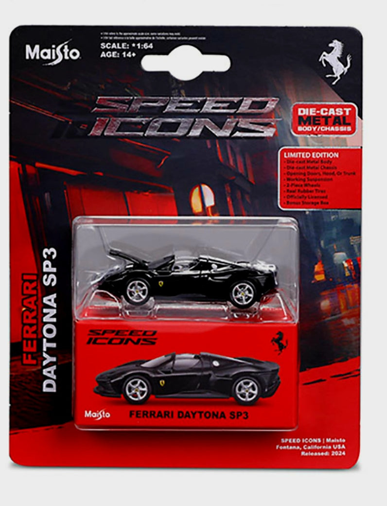 Maisto 1.64 Speed Icons Ferrari Daytona SP3 Black