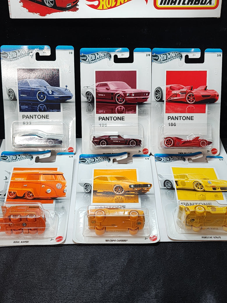 Hot wheels 1.64 Silver Series PANTONE SET of 6