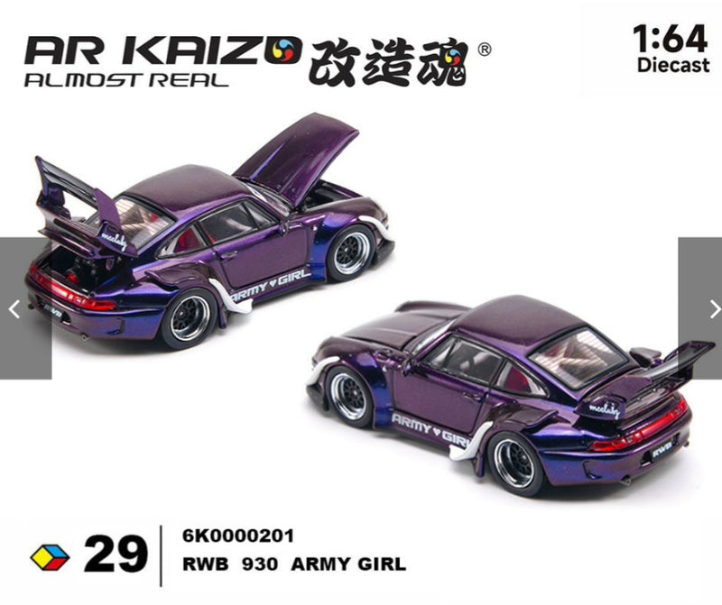 AR KIAZO 1.64 RWB PORSCHE 993 ARMY GIRL
