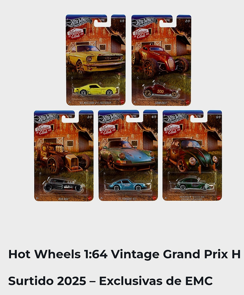 Hot wheels 1.64 Vintage Grand Prix set 5 cars