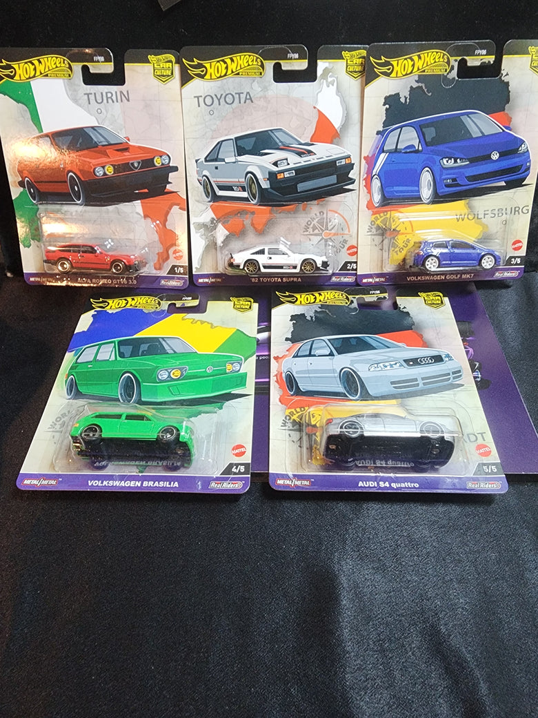 Hot wheels premium car culture set 5 cars