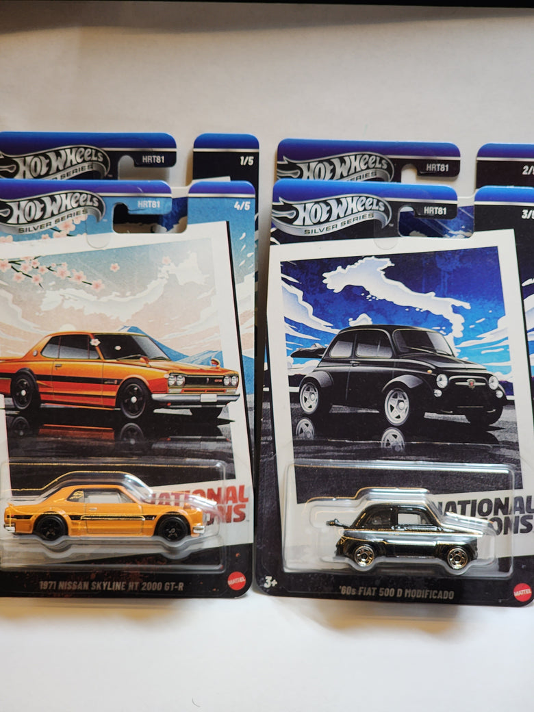 HW 1.64 Silver Series National Icons set 5 cars and 1 CHASE