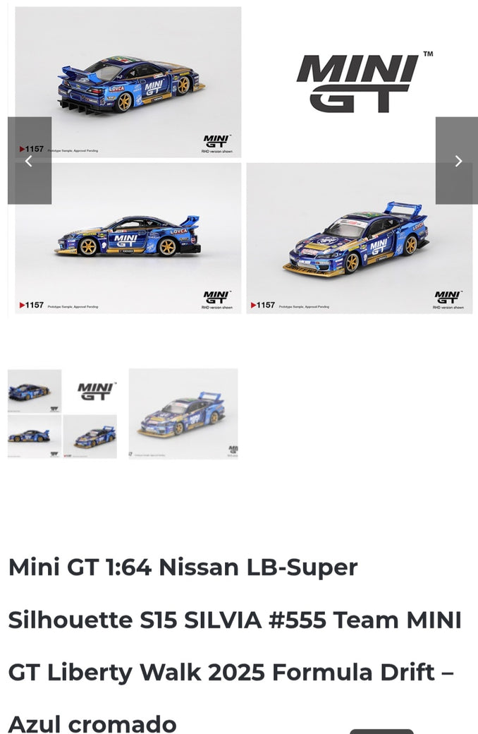 Mini GT 1.64 Nissan Silvia S15 LB-SILHOUETTE