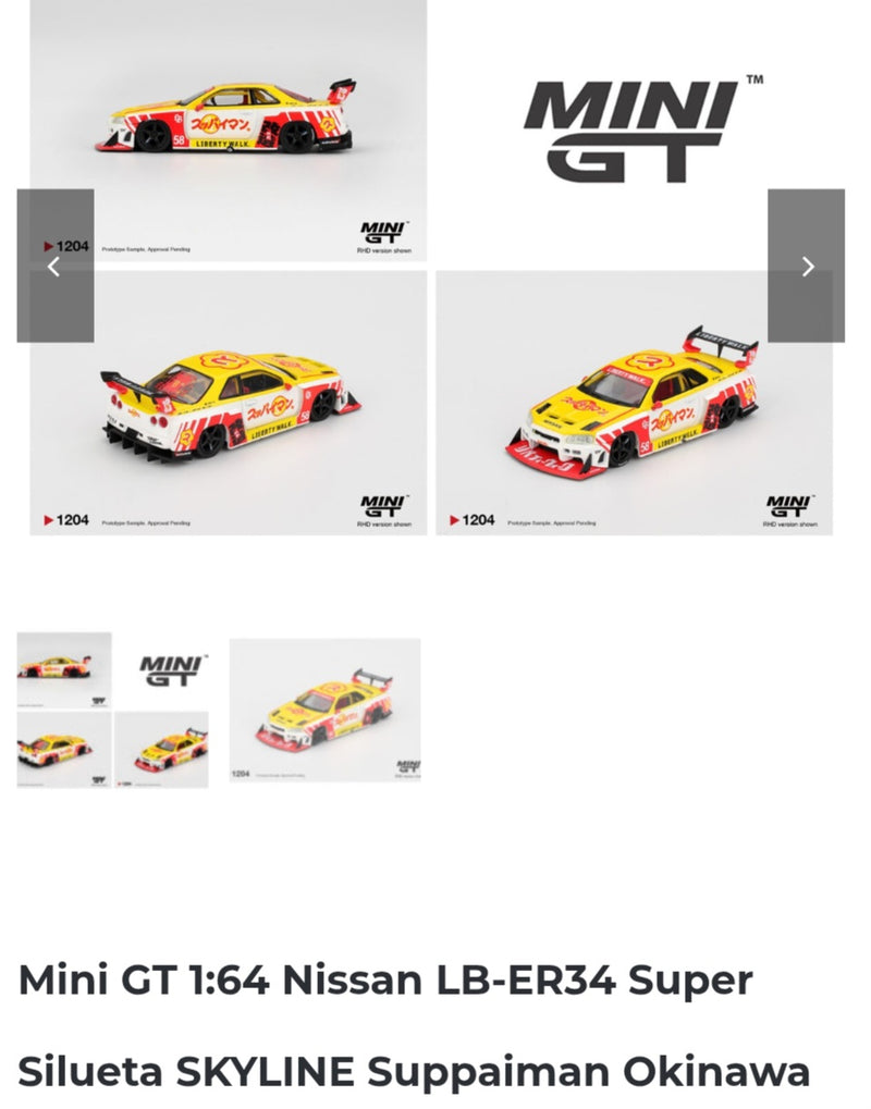 Mini GT 1.64 Nissan LB-ER34 Silhouette Skyline Suppaiman