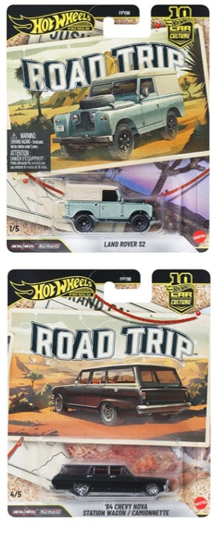 Hot wheels premium Car culture Road Trip series set of 5 cars
