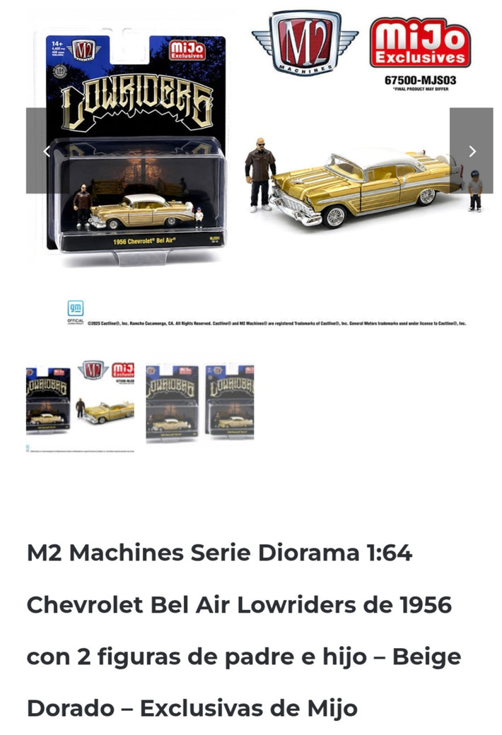 M2 1.64 Diorama Lowriders 1956 Chevrolet Bel Air