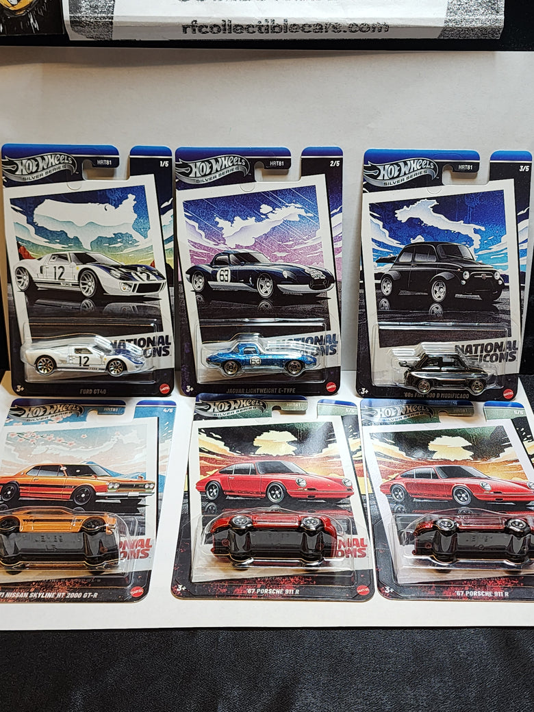 HW 1.64 Silver Series National Icons set 5 cars and 1 CHASE