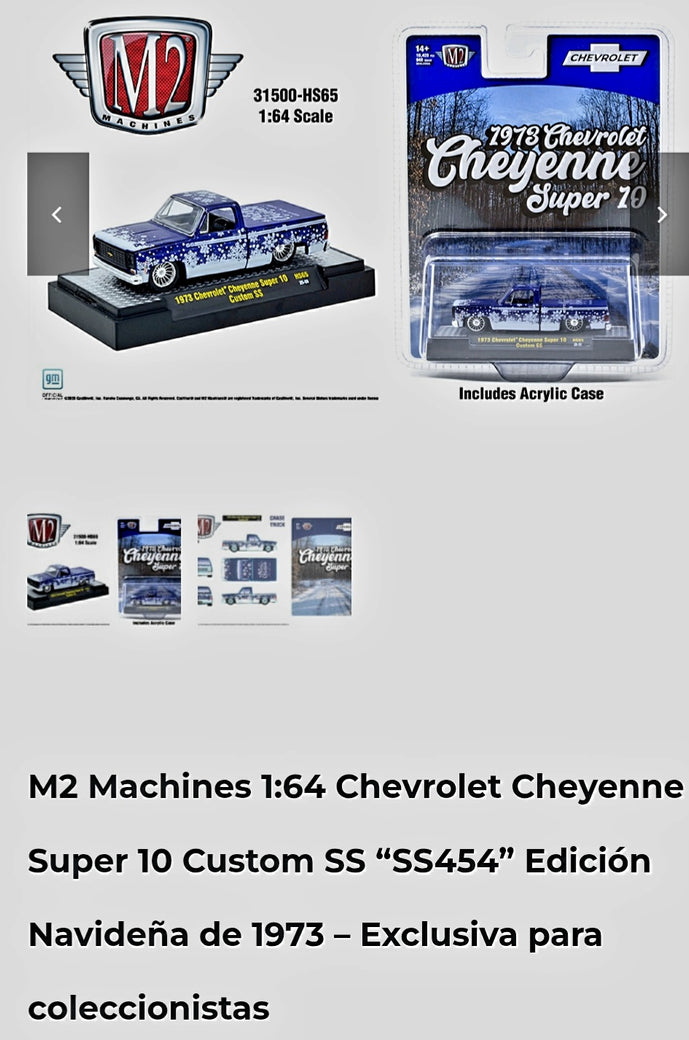M2 1.64 Chevy 1973 Cheyenne S10 Custom SS Holiday