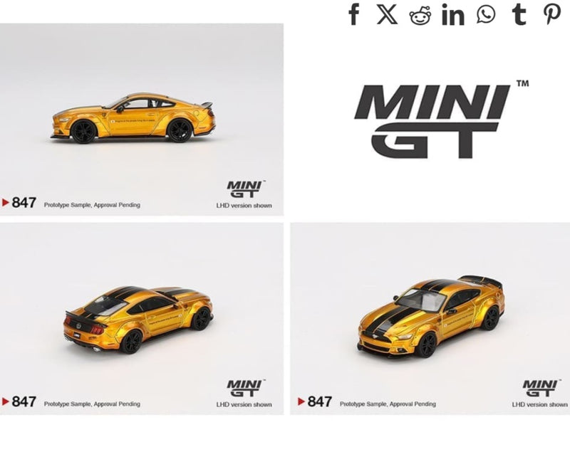Mini GT 1.64 Ford Mustang LB Gold